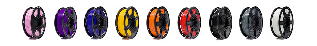 Filamentrullar i olika färger